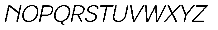 Luma Prime Light Slant Font UPPERCASE
