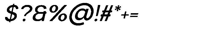 Luma Prime Medium Slant Font OTHER CHARS