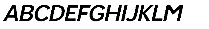 Luma Prime Semi Bold Slant Font UPPERCASE
