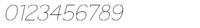 Luma Prime Thin Slant Font OTHER CHARS