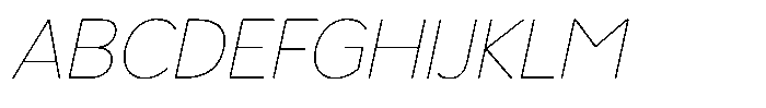 Luma Prime Thin Slant Font UPPERCASE