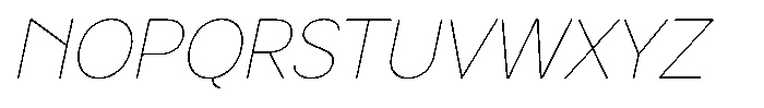 Luma Prime Thin Slant Font UPPERCASE