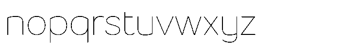 Luma Prime Thin Font LOWERCASE