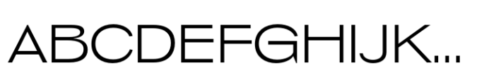 Lumbrance Sans Extralight Exp Font UPPERCASE