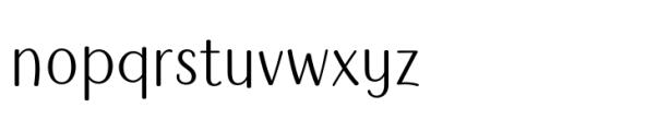 Lumetta Thin Font LOWERCASE