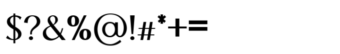Luminary Serif Bold Font OTHER CHARS
