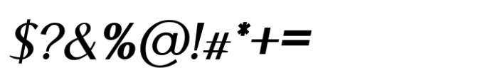 Luminary Serif Extra Bold Italic Font OTHER CHARS