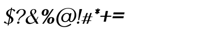 Luminary Serif Semi Bold Italic Font OTHER CHARS