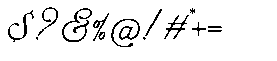 Luminense Script Regular Font OTHER CHARS