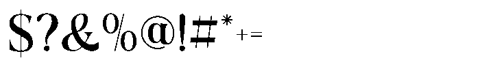 Lunadia Regular Font OTHER CHARS