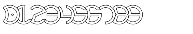 Lunanic Thin Right Outline Font OTHER CHARS