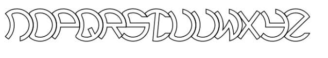Lunanic Thin Right Outline Font UPPERCASE