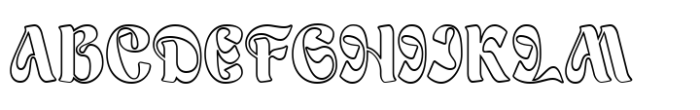 Lunarya Outline Font UPPERCASE