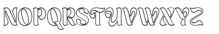 Lunarya Outline Font UPPERCASE