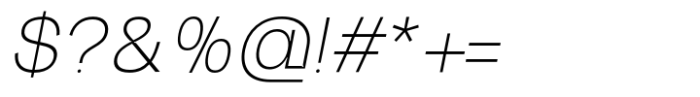 Lunema Sans v.02 Thin Italic v.02 Font OTHER CHARS