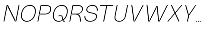 Lunema Sans v.02 Thin Italic v.02 Font UPPERCASE