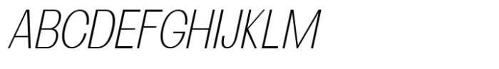 Lunera Condensed Extra Light Italic Font UPPERCASE
