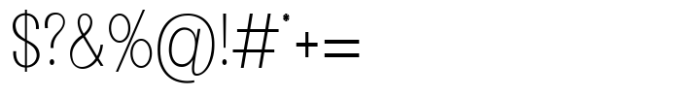 Lunera Condensed Extra Light Font OTHER CHARS