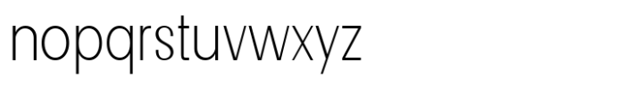 Lunera Condensed Extra Light Font LOWERCASE