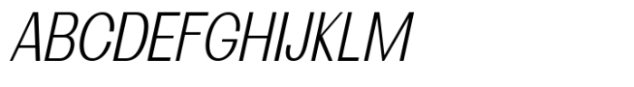 Lunera Condensed Light Italic Font UPPERCASE