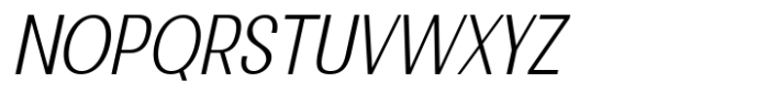 Lunera Condensed Light Italic Font UPPERCASE