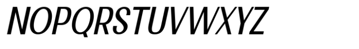 Lunera Condensed Medium Italic Font UPPERCASE