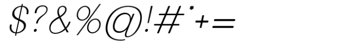 Lunera Round Extra Light Italic Font OTHER CHARS