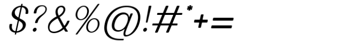Lunera Round Light Italic Font OTHER CHARS