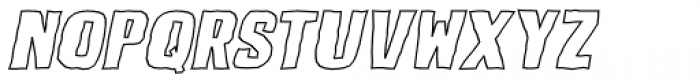 Lunisolar Hollow Italic Font UPPERCASE