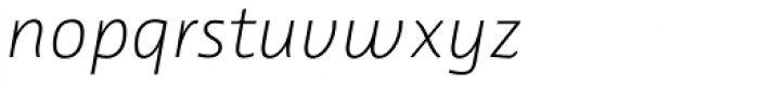 Lupa Sans Pro ExtraLight Italic Font LOWERCASE
