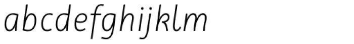 Lupa Slim 1 Thin Italic Font LOWERCASE
