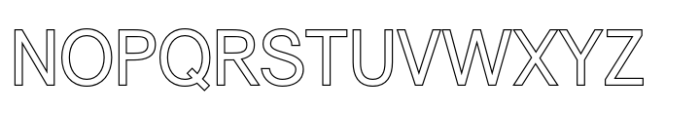 Lupina Outline Font UPPERCASE