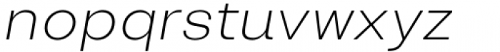 Lupio Extra Light Italic Font LOWERCASE