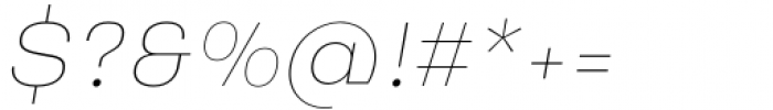 Lupio Thin Italic Font OTHER CHARS