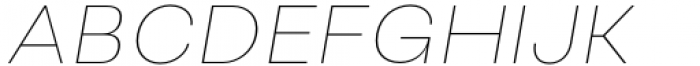 Lupio Thin Italic Font UPPERCASE