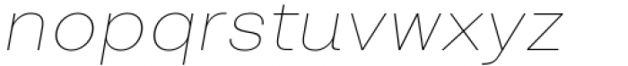 Lupio Thin Italic Font LOWERCASE