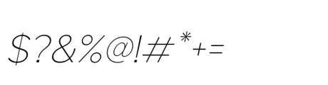 Lusio Soft Extra Light Italic Font OTHER CHARS