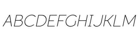 Lusio Soft Extra Light Italic Font UPPERCASE