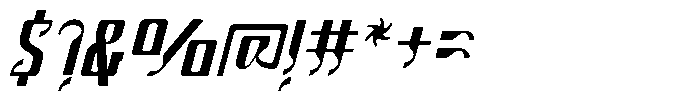 Lusmina Eclipse Italic Font OTHER CHARS