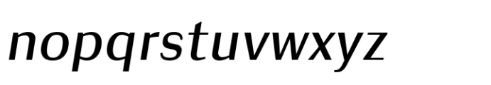 Luvian Medium Oblique Font LOWERCASE