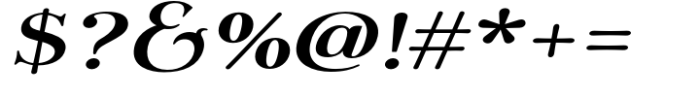 Lux Orbis Medium Expanded Italic Font OTHER CHARS