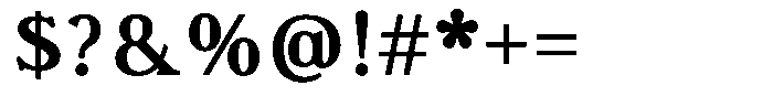 Lux Oriens Bold Font OTHER CHARS