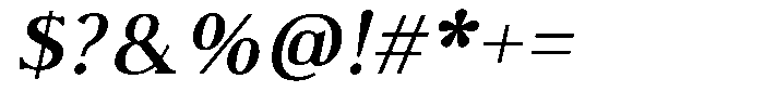 Lux Oriens Medium Italic Font OTHER CHARS
