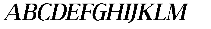 Lux Oriens Medium Italic Font UPPERCASE