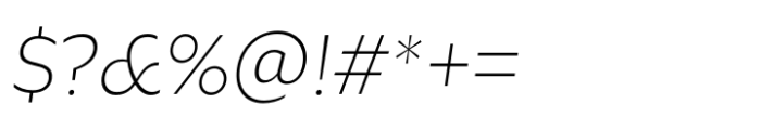 Luxbonfile Extra Light Italic Font OTHER CHARS