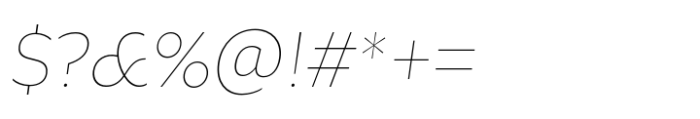 Luxbonfile Thin Italic Font OTHER CHARS