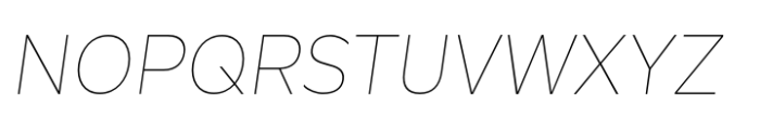 Luxbonfile Thin Italic Font UPPERCASE