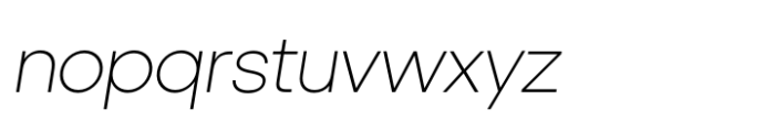 Luxe Uno Ultra Light Italic Font LOWERCASE