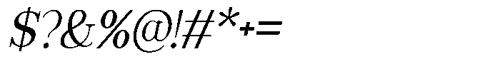 Luxeline Italic Font OTHER CHARS