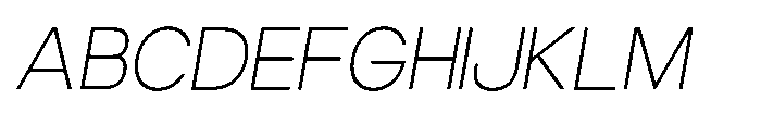 Luxie Thin-Italic Font UPPERCASE